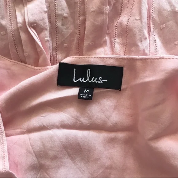 LULU’s Pink Flutter Sleeve Dress —NWOT— Size M - Picture 4 of 4